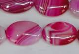 CAG1176 15.5 inches 18*25mm oval line agate gemstone beads