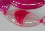 CAG1182 15.5 inches 19*38mm marquise line agate gemstone beads