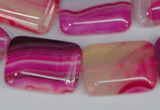 CAG1185 15.5 inches 18*25mm rectangle line agate gemstone beads