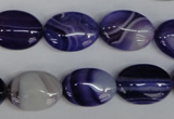 CAG1207 15.5 inches 13*18mm oval line agate gemstone beads