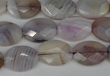 CAG1255 15.5 inches 13*18mm faceted oval line agate gemstone beads