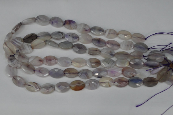 CAG1255 15.5 inches 13*18mm faceted oval line agate gemstone beads