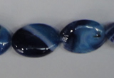 CAG1275 15.5 inches 15*20mm oval line agate gemstone beads