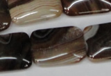 CAG1325 15.5 inches 18*25mm rectangle line agate gemstone beads