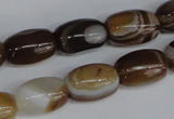 CAG1331 15.5 inches 10*15mm drum line agate gemstone beads