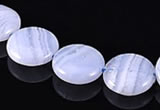 CAG136 coin shape blue lace agate 7*16mm gemstone bead Wholesale