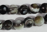 CAG1405 15.5 inches 12mm faceted round line agate gemstone beads