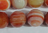 CAG1410 15.5 inches 20mm faceted round line agate gemstone beads