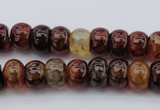 CAG1444 15.5 inches 8*12mm rondelle dragon veins agate beads