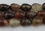 CAG1447 15.5 inches 10*14mm teardrop dragon veins agate beads