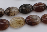 CAG1465 15.5 inches 13*18mm oval dragon veins agate beads