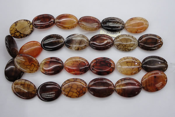 CAG1468 15.5 inches 22*30mm oval dragon veins agate beads