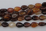 CAG1469 15.5 inches 6*8mm flat teardrop dragon veins agate beads