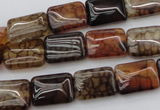 CAG1479 15.5 inches 10*14mm rectangle dragon veins agate beads