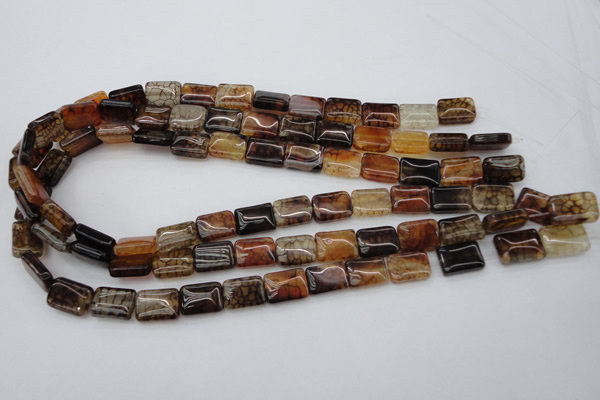 CAG1479 15.5 inches 10*14mm rectangle dragon veins agate beads