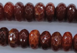 CAG1493 15.5 inches 8*16mm faceted rondelle natural fire agate beads