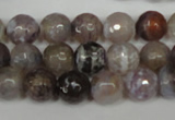 CAG1526 15.5 inches 10mm faceted round fire crackle agate beads