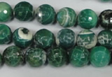 CAG1527 15.5 inches 10mm faceted round fire crackle agate beads