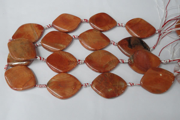 CAG1586 15.5 inches 28*38mm marquise fire crackle agate beads