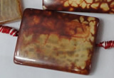 CAG1587 15.5 inches 30*40mm rectangle fire crackle agate beads