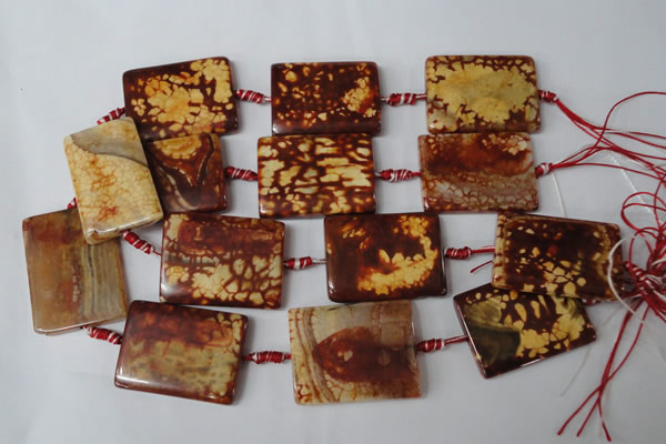 CAG1587 15.5 inches 30*40mm rectangle fire crackle agate beads