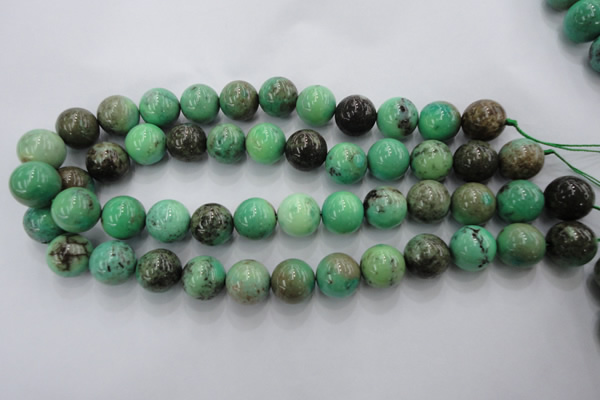 CAG1600 15.5 inches 16mm round green grass agate gemstone beads