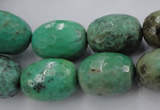 CAG1609 15.5 inches 15*20mm faceted drum green grass agate beads