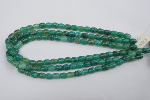 CAG1620 15.5 inches 8*10mm egg-shaped peafowl agate gemstone beads