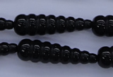 CAG1697 15.5 inches 10*35mm carved teardrop black agate beads