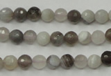 CAG1801 15.5 inches 6mm faceted round grey botswana agate beads