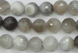 CAG1803 15.5 inches 10mm faceted round grey botswana agate beads