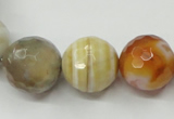 CAG1815 15.5 inches 14mm faceted round Chinese botswana agate beads