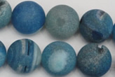 CAG1858 15.5 inches 18mm round matte druzy agate beads whholesale