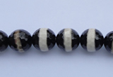 CAG1878 15.5 inches 6mm faceted round tibetan agate beads wholesale