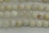 CAG1894 15.5 inches 4mm round grey agate beads wholesale