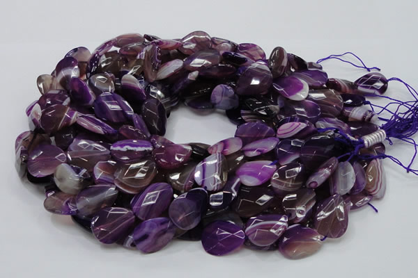 CAG206 15.5 inches 10*20mm faceted teardrop purple agate beads