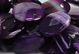 CAG208 15.5 inches 18*25mm faceted oval purple agate gemstone beads