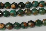 CAG2222 15.5 inches 8mm faceted round fire crackle agate beads