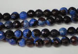 CAG2231 15.5 inches 6mm faceted round fire crackle agate beads