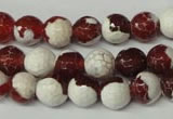 CAG2253 15.5 inches 10mm faceted round fire crackle agate beads