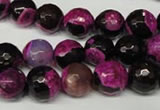 CAG2263 15.5 inches 10mm faceted round fire crackle agate beads