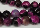 CAG2264 15.5 inches 12mm faceted round fire crackle agate beads