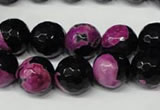 CAG2265 15.5 inches 14mm faceted round fire crackle agate beads