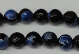 CAG2274 15.5 inches 12mm faceted round fire crackle agate beads