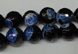 CAG2277 15.5 inches 18mm faceted round fire crackle agate beads