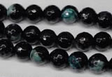 CAG2283 15.5 inches 10mm faceted round fire crackle agate beads