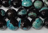 CAG2286 15.5 inches 16mm faceted round fire crackle agate beads