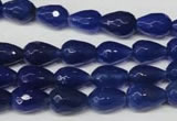 CAG2302 15.5 inches 8*12mm faceted teardrop agate gemstone beads