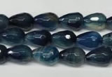 CAG2304 15.5 inches 10*14mm faceted teardrop agate gemstone beads