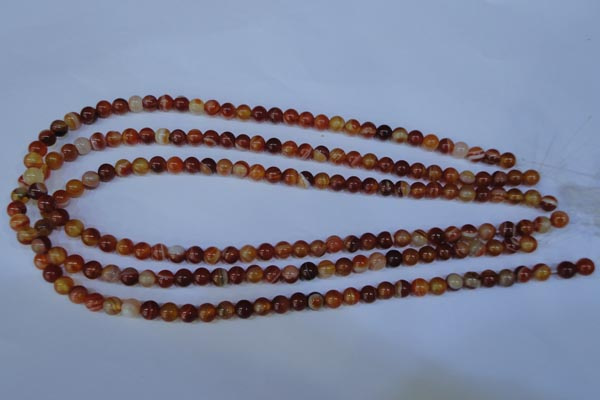 CAG2321 15.5 inches 6mm round red line agate beads wholesale